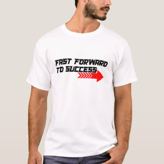 Fast Forward – Bold Red Motivation Quote Design Tシャツ