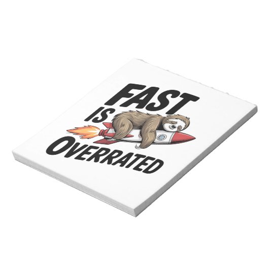 Fast is Overrated Sloth Rocket ノートパッド (回転)