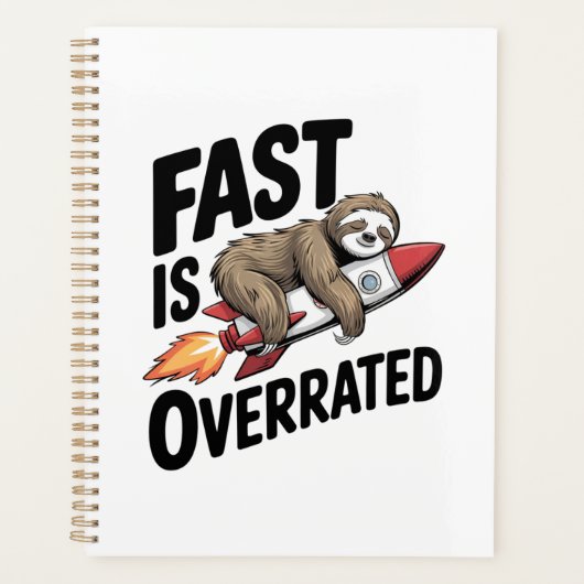 Fast is Overrated Sloth Rocket プランナー手帳 (正面)