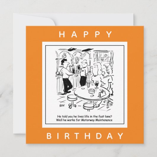 Fast Lane Cartoonでの高速道路のメンテナンスの寿命 カード (正面)