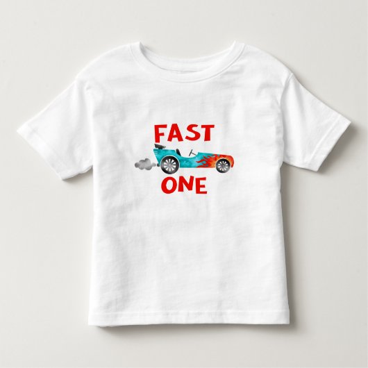 FAST ONEレースカー少年ターニング1 トドラーTシャツ (正面)