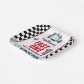 Fast One 1st birthday Boy Racing Car  ペーパープレート (傾斜あり)