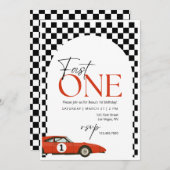 Fast One Birthday Partyへの招待 招待状 (正面/裏面)