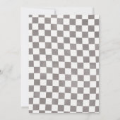 Fast ONE Birthday Race Flag 1st Birthday Theme 招待状 (裏面)