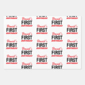 Fast ONE | Black White Race Car Flags Birthday  ラッピングペーパーシート (正面2)