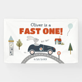 Fast One Cars 1stバースデーバナー 横断幕
