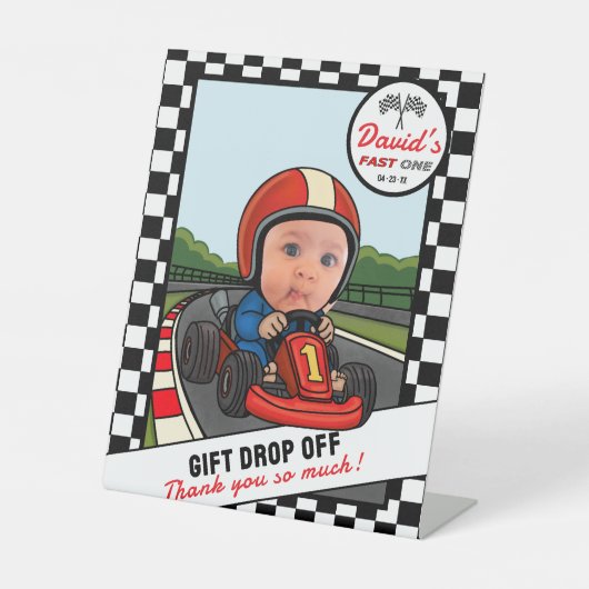 Fast ONE Custom Photo & Thank You | Gift Drop-Off 台座サイン (正面)