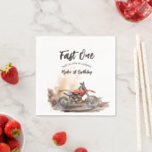 Fast One Little Racer First Birthday スタンダードカクテルナプキン (インサイチュ)