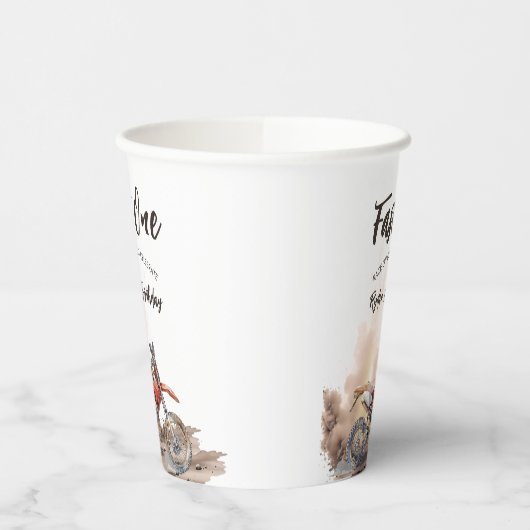 Fast One Little Racer First Birthday 紙コップ (左)