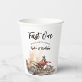 Fast One Little Racer First Birthday 紙コップ (正面)