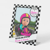 Fast ONE Pink Refueling Station Drinks and Snacks 台座サイン (正面)