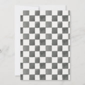 Fast One Race Car Boy 1st Birthday Invitation 招待状 (裏面)