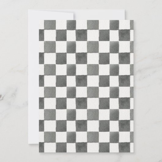 Fast One Race Car Boy 1st Birthday Invitation 招待状 (裏面)