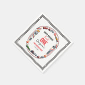 Fast One Race Car Boy 1st Birthday Party スタンダードカクテルナプキン (角)