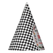 Fast One Race Car Boy 1st Birthday Party パーティーハット (左)