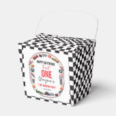Fast One Race Car Boy 1st Birthday Party フェイバーボックス (正面サイド)