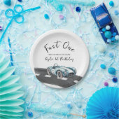 Fast One Race Car First Birthday ペーパープレート (パーティー)