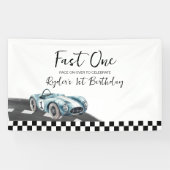 Fast One Race Car First Birthday 横断幕 (横)