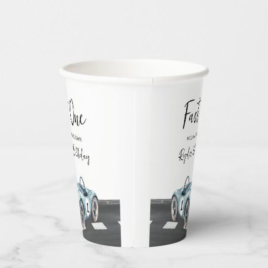 Fast One Race Car First Birthday 紙コップ (右)
