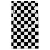 Fast ONE | Race Flag Checkered Birthday Gift Bag スモールペーパーバッグ (裏面)