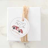 Fast One Red Race Car Boy 1st Birthday フェイバータグ (インサイチュ)