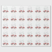 Fast One Red Race Car Boy 1st Birthday ラッピングペーパー (フラット)