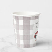 Fast One Red Race Car Boy 1st Birthday 紙コップ (右)