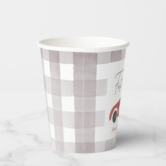 Fast One Red Race Car Boy 1st Birthday 紙コップ (右)