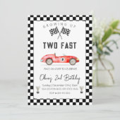 Fast Racing Car 2nd birthday 招待状 (スタンド正面)