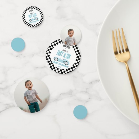 Fast & Six Blue Race Car 6th Birthdayパーティー コンフェッティ (グループ)