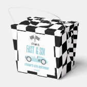 Fast & Six Blue Race Car 6th Birthdayパーティー フェイバーボックス (裏面サイド)