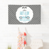 Fast & Six Blue Race Car 6th Birthdayパーティー 横断幕 (インサイチュ)