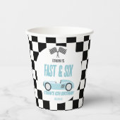Fast & Six Blue Race Car 6th Birthdayパーティー 紙コップ (正面)