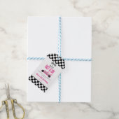 Fast & Six Pink Race Car 6th Birthdayパーティー ギフトタグ (より糸付き)