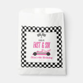 Fast & Six Pink Race Car 6th Birthdayパーティー フェイバーバッグ (正面)