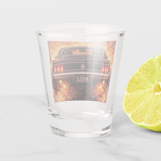 Fastback Muscle Car Fury ショットグラス (裏面)