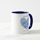 『Faster of the Bride Blue』個人用ハートMug マグカップ (正面右)