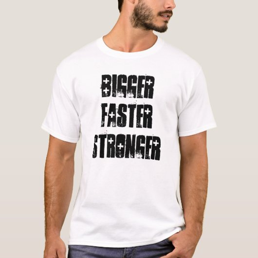 、FASTERSTRONGERより大きい Tシャツ (正面)