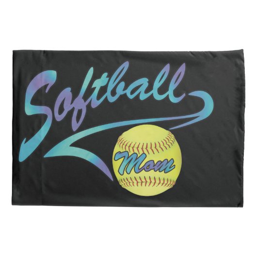 Fastpitchのソフトボールのお母さんの運動尾 枕カバー (裏面)