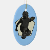 Fastpitchのソフトボールのキャッチャーのオーナメント セラミックオーナメント (右)