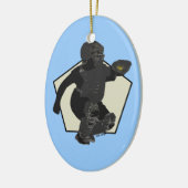 Fastpitchのソフトボールのキャッチャーのオーナメント セラミックオーナメント (左)