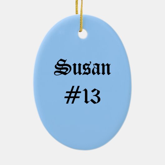 Fastpitchのソフトボールのキャッチャーのオーナメント セラミックオーナメント (裏面)