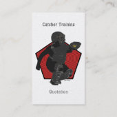 Fastpitchのソフトボールのキャッチャーのプロフィールカード 名刺 (裏面)