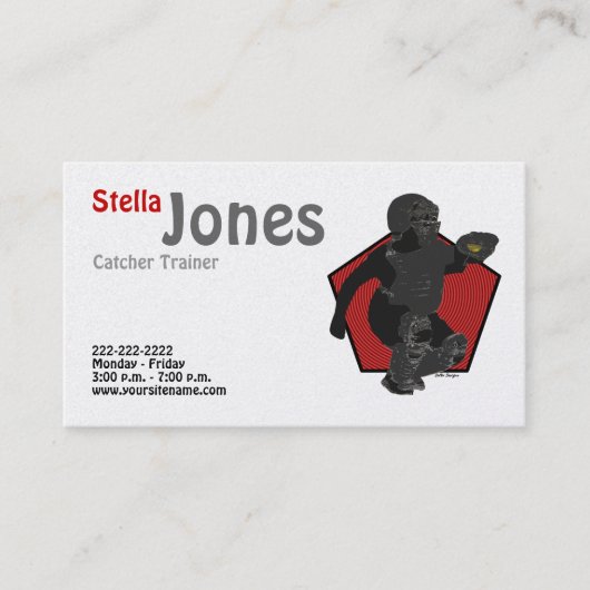 Fastpitchのソフトボールのキャッチャーのプロフィールカード 名刺 (正面)