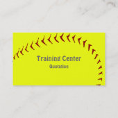 Fastpitchのソフトボールのコーチのプロフィールカード 名刺 (裏面)