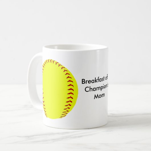 Fastpitchのソフトボールのコーヒー・マグ コーヒーマグカップ (正面左)