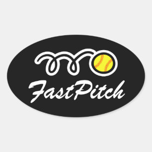 Fastpitchのソフトボールのステッカー の楕円形の形 楕円形シール