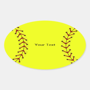Fastpitchのソフトボールのステッカー 楕円形シール