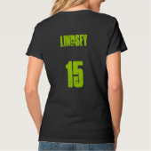 Fastpitchのソフトボールのフード付きスウェットシャツのスエットシャツ Tシャツ (裏面)