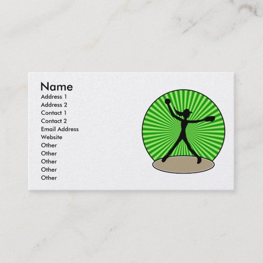 Fastpitchのソフトボールの名刺 名刺 (正面)